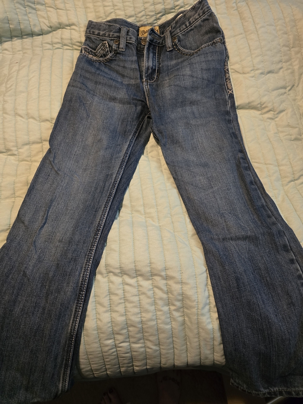 Wrangler Kids Wide Leg Blue Denim Jeans